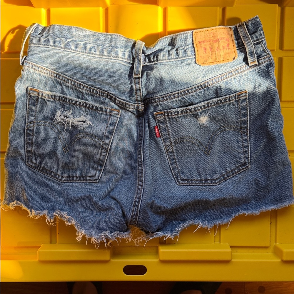 Levi's Women's Distressed Blue Jean Shorts